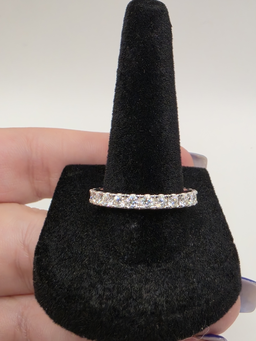 S925 Moissanite 3/4 Eternity Band